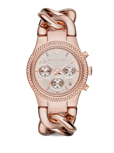 michael kors rose gold chain bracelet watch|Michael Kors gold bracelet sale.